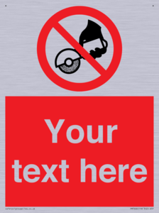 Custom Do not use with hand held grinding machine